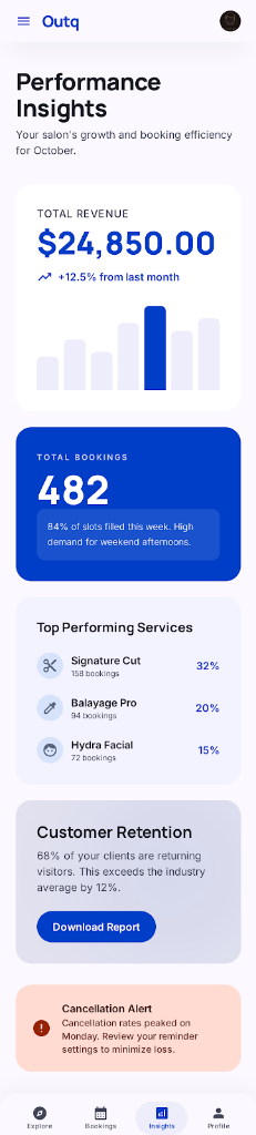 OutQ — Salon Booking App screenshot 5